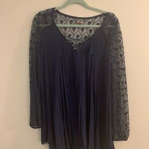 urban outfitters blue tunic/mini dress